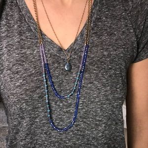 Blue 3 strand necklace